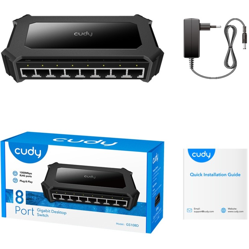 Cudy GS108D 8-Port Gigabit Ethernet Switch — Buy in Cyprus with Fast Delivery