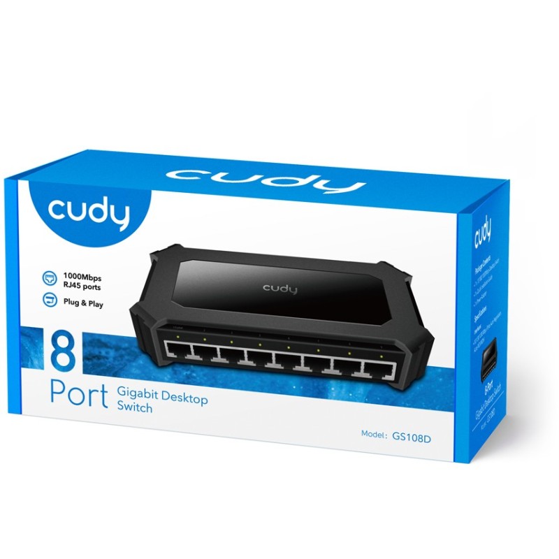 Cudy GS108D 8-Port Gigabit Ethernet Switch — Buy in Cyprus with Fast Delivery