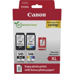 Canon Ink - 8286B011 - PG-545XL CL-546XL 2-pack multipack incl. photo paper — Buy in Cyprus with Fast Delivery