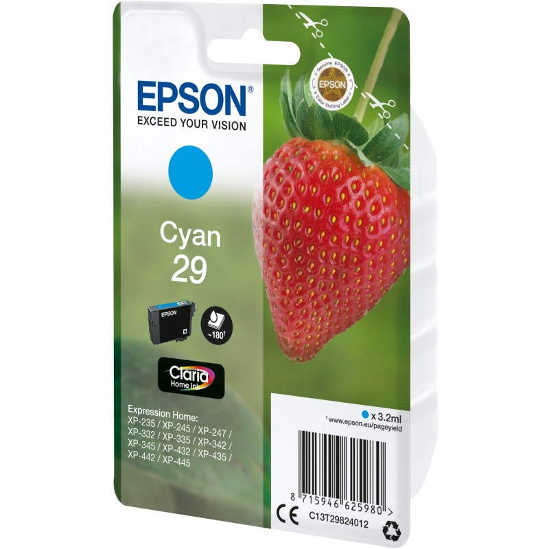 Epson Ink 29 - C13T29824012 - Cyan up to 180 pages — Buy in Cyprus with Fast Delivery