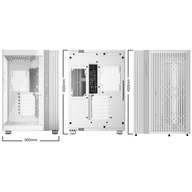 be quiet! Light Base 600 DX - Mid-Tower PC Case (White) - ATX, ARGB LED, 400mm GPU, 170mm CPU Cooler