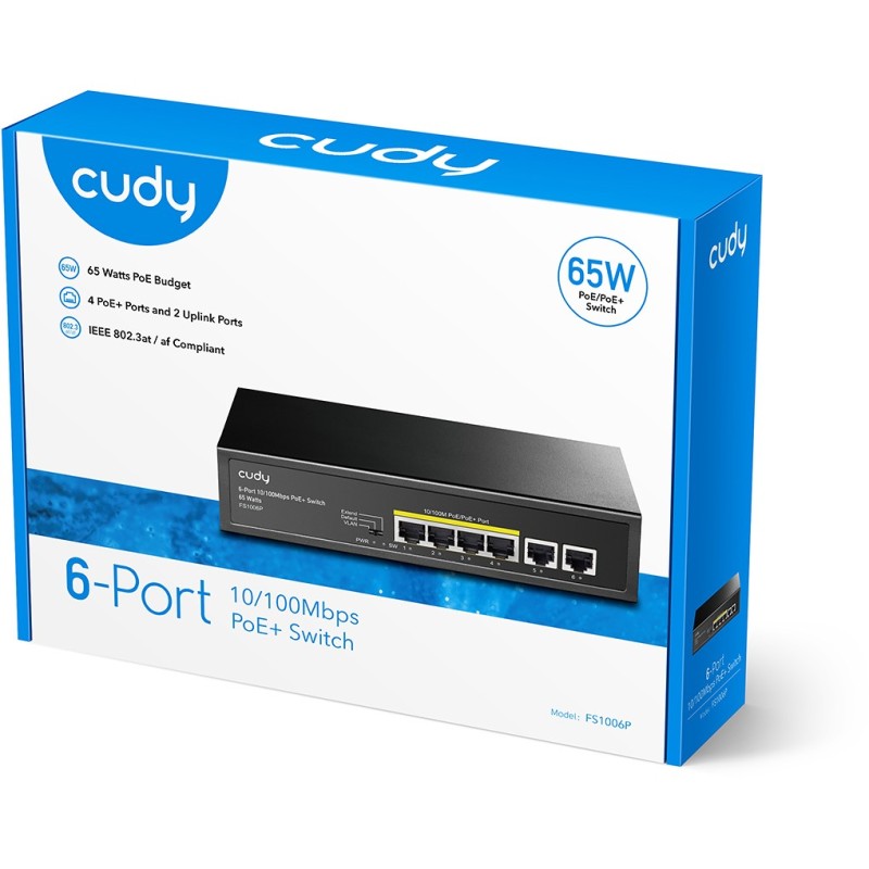 Cudy - FS1006P - 6P PoE+ — Buy in Cyprus with Fast Delivery