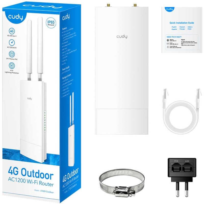 Cudy Outdoor 4G LTE Cat 4 AC1200 Wi-Fi Router - Outdoor — Buy in Cyprus with Fast Delivery
