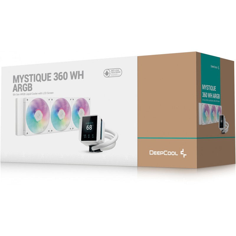 K Cooler Water Cooling - MYSTIQUE 360 - White ARGB — Buy in Cyprus with Fast Delivery