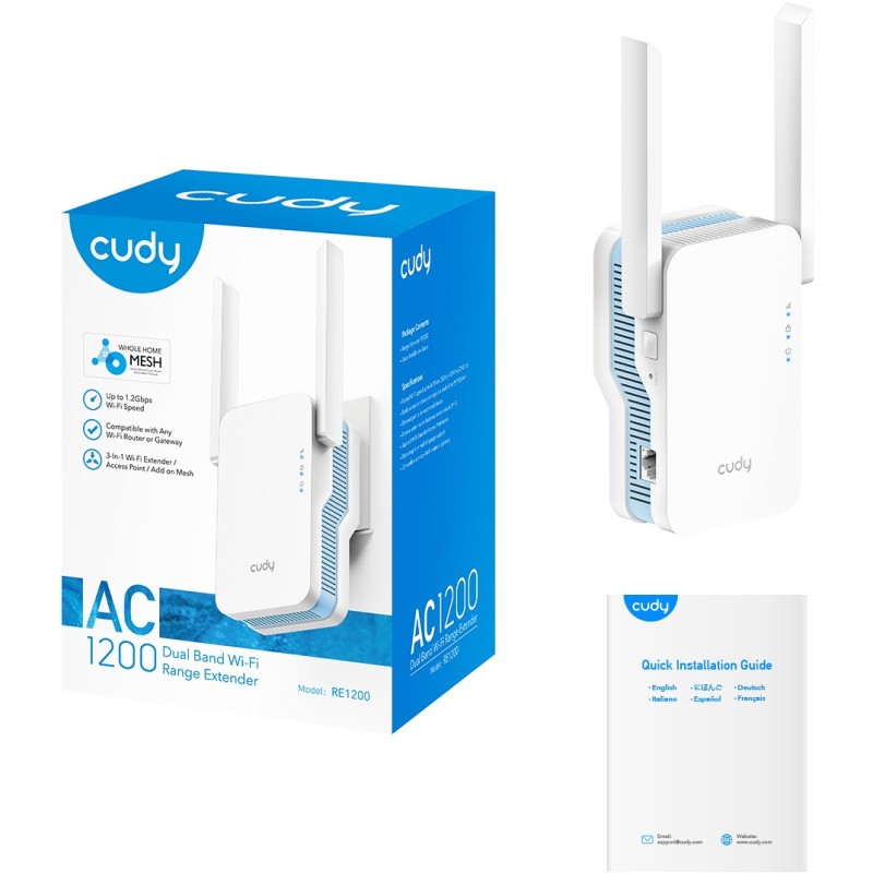 Cudy AC1200 Wi-Fi Mesh Repeater - AC1200 — Buy in Cyprus with Fast Delivery