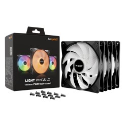be quiet! Light Wings LX 140mm PWM High-Speed Case Fans (3-Pack) - Black, ARGB, 1800 RPM — Buy in Cyprus with Fast Delivery