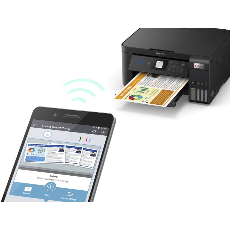 Epson EcoTank Inkjet Printer - ET-2850 - 3in1 A4 Wi-Fi Duplex — Buy in Cyprus with Fast Delivery