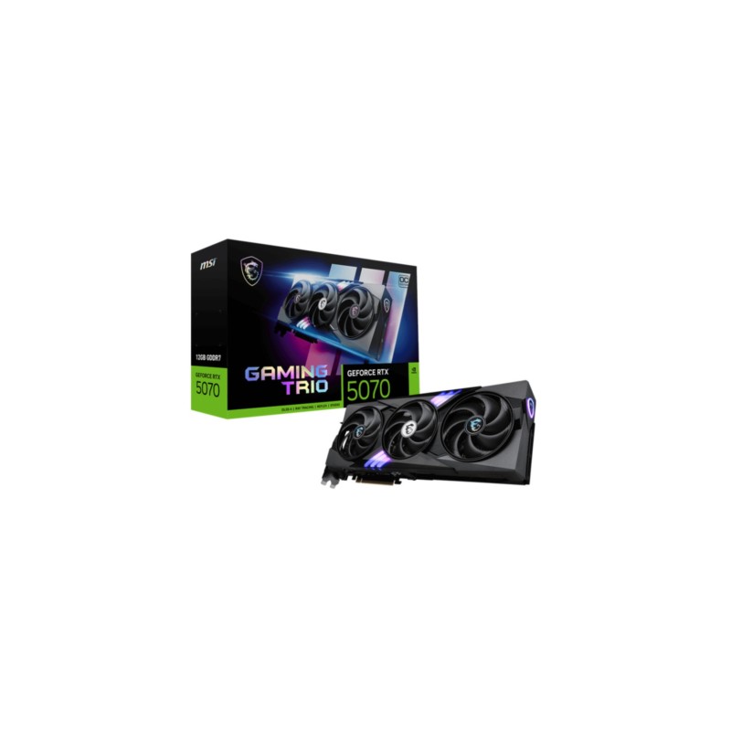 MSI GeForce RTX 5070 GAMING TRIO OC - Black, 12GB GDDR7, 2610 MHz Boost, PCIe 5.0 — Buy in Cyprus with Fast Delivery