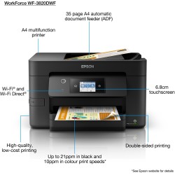 Epson WorkForce Pro - WF-3820DWF - Inkjet Printer, 4-in-1, A4, LAN, WLAN, WiFi, ADF — Buy in Cyprus with Fast Delivery