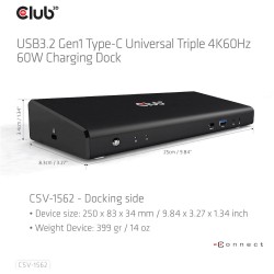 Club3D 4K ChargingDock USB-C - 6xUSB3 2xDP HDMI LAN Audio — Buy in Cyprus with Fast Delivery