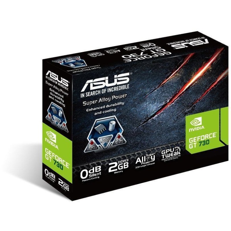 ASUS GeForce GT 730 - 2GB GDDR5 - Passive Cooling, 902 MHz, HDMI & DVI-D — Buy in Cyprus with Fast Delivery