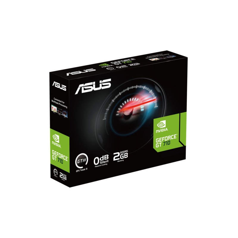 ASUS GeForce GT 710 2GB (GT710 2GD5) - Passive, Low-Profile, HDMI/DVI/VGA — Buy in Cyprus with Fast Delivery