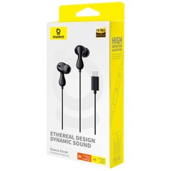 Baseus Headphones - HZ20 - In Ear Wired 3.5mm HiRes Black — Buy in Cyprus with Fast Delivery