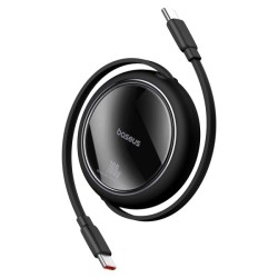 Baseus Cable USB-C to USB-C Pathfinder Retractable Cable - 100W 1m Black — Buy in Cyprus with Fast Delivery