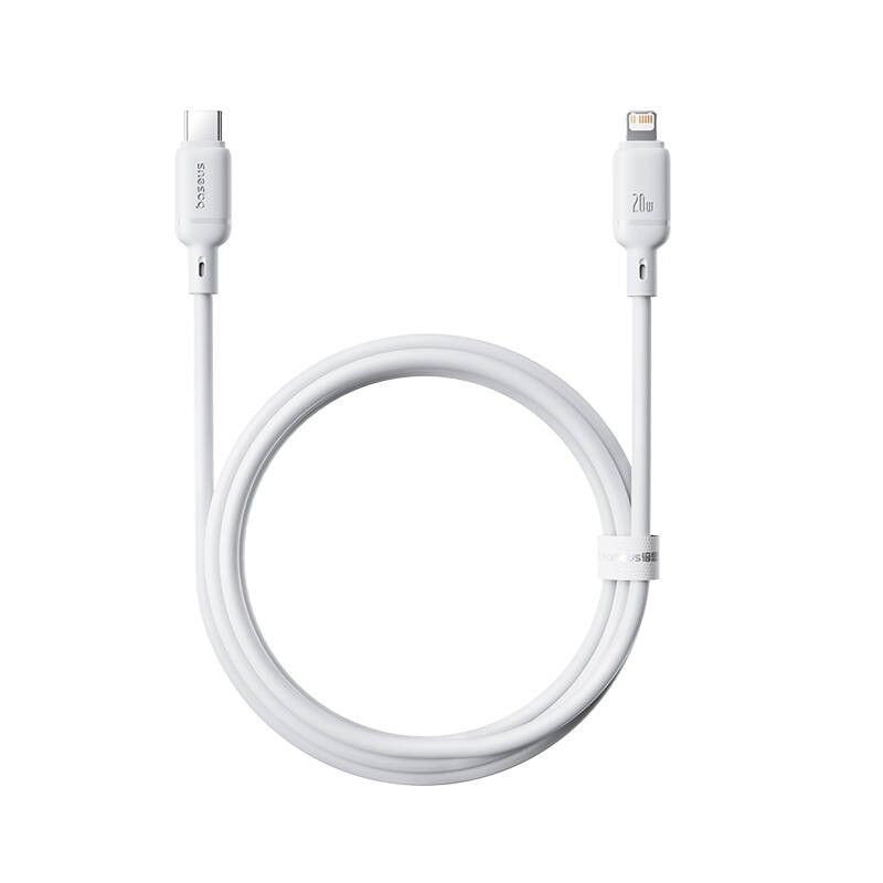 Baseus Cable Silky Series - Lightning to USB-C - 2.0m - White — Buy in Cyprus with Fast Delivery