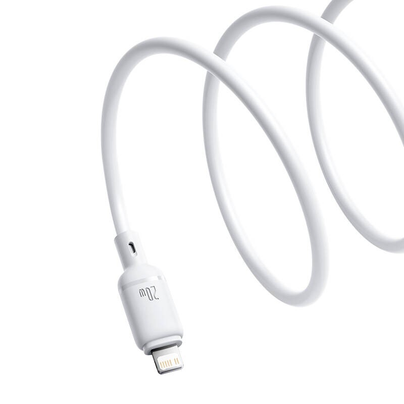 Baseus Cable Silky Series - Lightning to USB-C - 2.0m - White — Buy in Cyprus with Fast Delivery