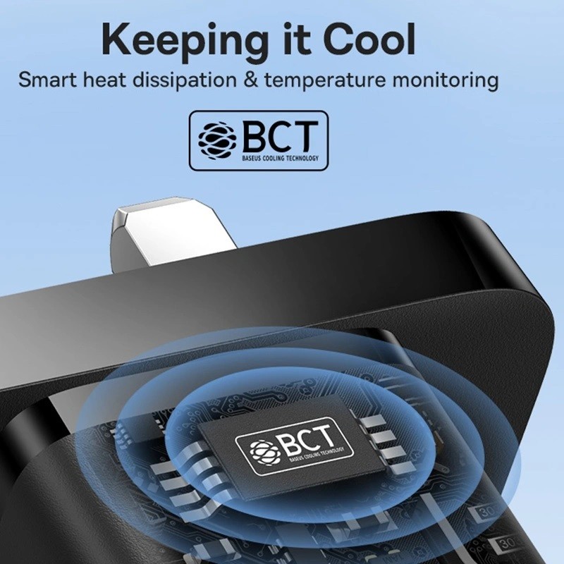 Baseus Charger Wall - 20W USB-C UK MINI GaN5 Black — Buy in Cyprus with Fast Delivery