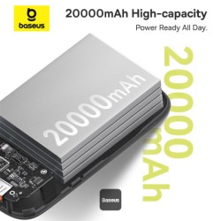 Baseus Powerbank - QPow 2 - 30W 20000mAh Display White — Buy in Cyprus with Fast Delivery