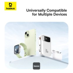Baseus Powerbank - QPow 2 - 30W 20000mAh Display White — Buy in Cyprus with Fast Delivery