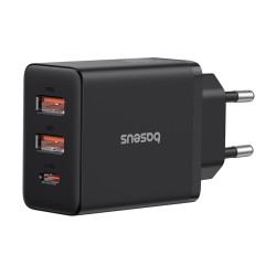 Baseus Charger Wall 30W 2xUSB-A 1xUSB-C Cube EU Black - Characteristics — Buy in Cyprus with Fast Delivery