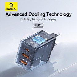 Baseus Charger Wall 30W 2xUSB-A 1xUSB-C Cube EU Black - Characteristics — Buy in Cyprus with Fast Delivery