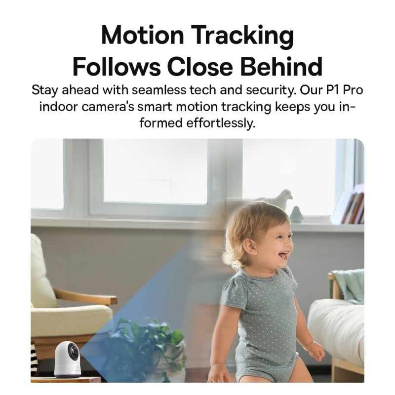 Baseus Security Indoor Camera - P1 Pro - 3K White EU — Buy in Cyprus with Fast Delivery