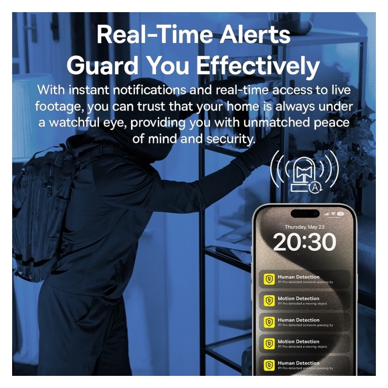 Baseus Security Indoor Camera - P1 Pro - 3K White EU — Buy in Cyprus with Fast Delivery