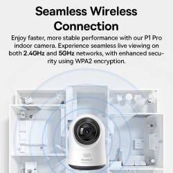 Baseus Security Indoor Camera - P1 Pro - 3K White EU — Buy in Cyprus with Fast Delivery