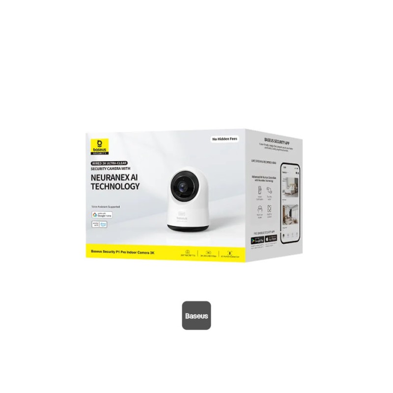Baseus Security Indoor Camera - P1 Pro - 3K White EU — Buy in Cyprus with Fast Delivery