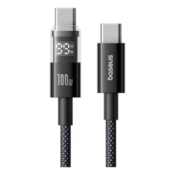 Baseus Cable USB-C to USB-C - Display 2 Series Braided 100W 2.0m Black — Buy in Cyprus with Fast Delivery