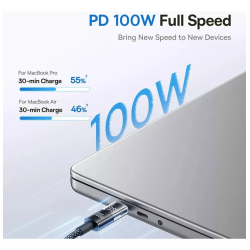 Baseus Cable USB-C to USB-C - Display 2 Series Braided 100W 2.0m Black — Buy in Cyprus with Fast Delivery