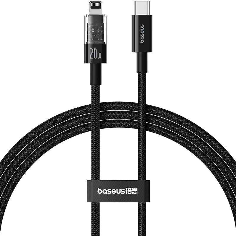 Baseus Cable Lightning to USB-C Gem Series - 2.0m - 20W - Black — Buy in Cyprus with Fast Delivery