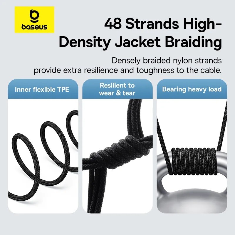 Baseus Cable Lightning to USB-C Gem Series - 2.0m - 20W - Black — Buy in Cyprus with Fast Delivery