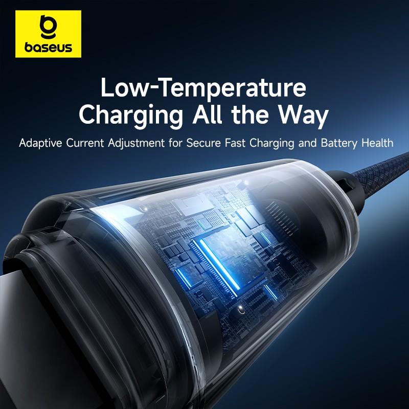 Baseus Cable Lightning to USB-C Lit Button Series - 20W 1m Cosmic Black — Buy in Cyprus with Fast Delivery