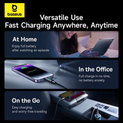 Baseus Cable Lightning to USB-C Lit Button Series - 20W 1m Cosmic Black — Buy in Cyprus with Fast Delivery