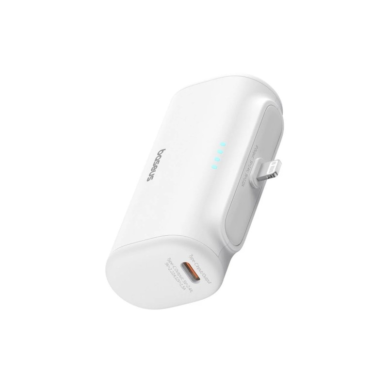 Baseus Powerbank 20W 5000mAh Plug-In Lightning White - 20W, 5000mAh, Plug-In Lightning, White