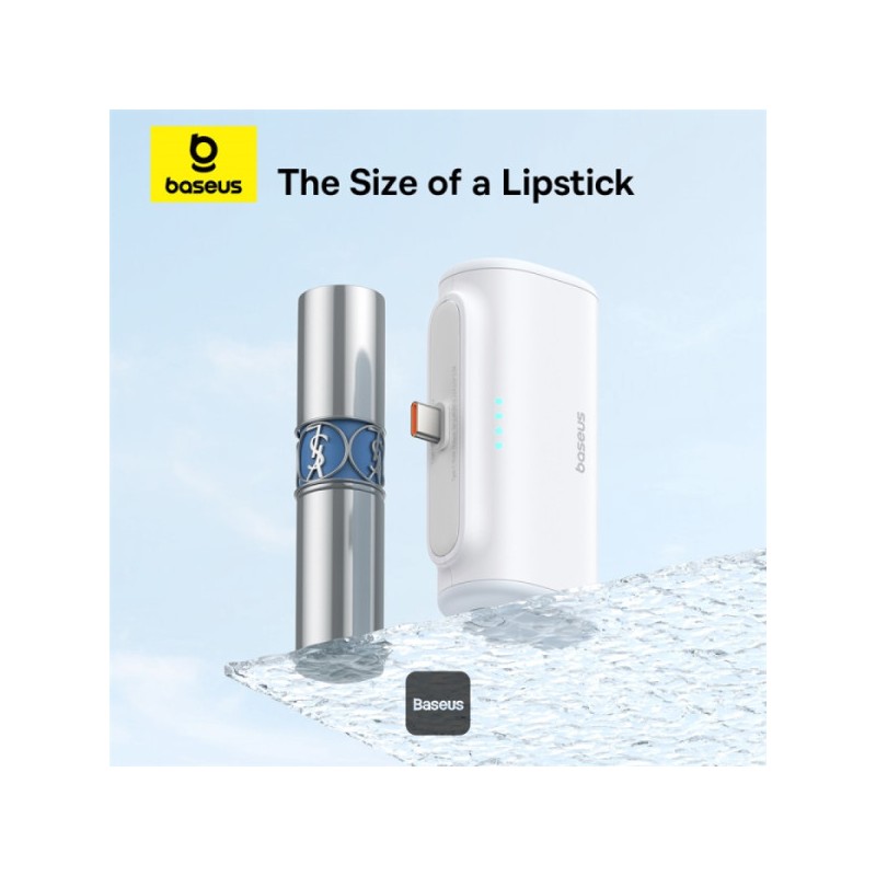 Baseus Powerbank 20W 5000mAh Plug-In Lightning White - 20W, 5000mAh, Plug-In Lightning, White