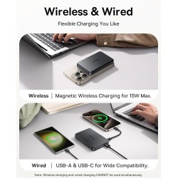 Baseus Powerbank Wireless - 22.5W 10000mAh 15W Qi2 Airpow Black — Buy in Cyprus with Fast Delivery