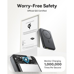 Baseus Powerbank Wireless - 22.5W 10000mAh 15W Qi2 Airpow Black — Buy in Cyprus with Fast Delivery