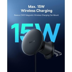 Baseus Wireless AirVent Magnetic Car Charger 15W+25W USB-C - CW01 - Baseus Wireless AirVent Magnetic Car Charger 15W+25W USB-C