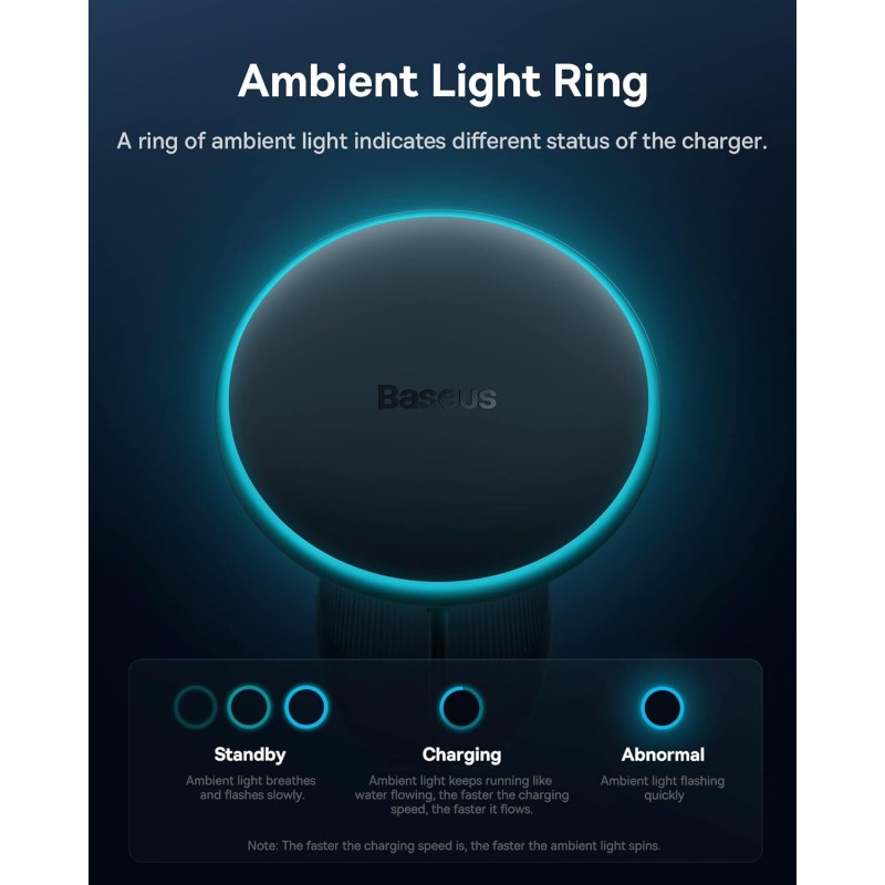 Baseus Wireless AirVent Magnetic Car Charger 15W+25W USB-C - CW01 - Baseus Wireless AirVent Magnetic Car Charger 15W+25W USB-C