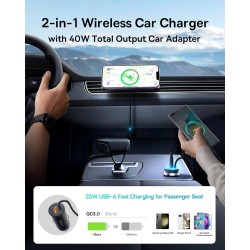 Baseus Wireless AirVent Magnetic Car Charger 15W+25W USB-C - CW01 - Baseus Wireless AirVent Magnetic Car Charger 15W+25W USB-C