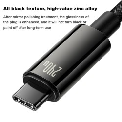 Baseus Cable USB-C to USB-C - Tungsten Gold, 240W, 3.0m, Black — Buy in Cyprus with Fast Delivery