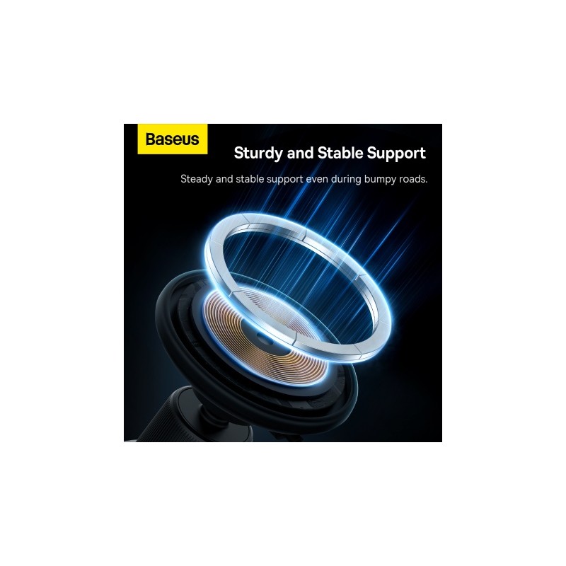 Baseus Wireless AirVent Magnetic Car Charger 15W Black - CW01 - Wireless AirVent Magnetic Car Charger 15W Black