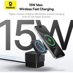 Baseus Charger - Desktop, Wireless, 25W, MagPro, 2-in-1, Black — Buy in Cyprus with Fast Delivery