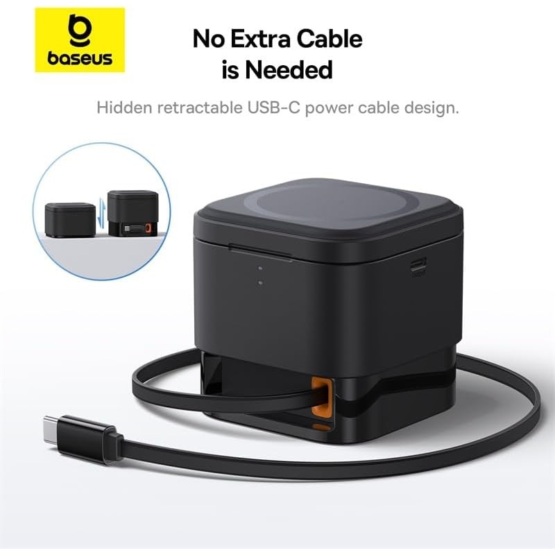 Baseus Charger - Desktop, Wireless, 25W, MagPro, 2-in-1, Black — Buy in Cyprus with Fast Delivery