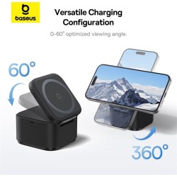 Baseus Charger - Desktop, Wireless, 25W, MagPro, 2-in-1, Black — Buy in Cyprus with Fast Delivery