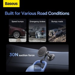 Baseus Car Dashboard Magnetic Stick-On Phone Mount Black - C01 - Black — Buy in Cyprus with Fast Delivery