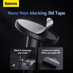 Baseus Car Dashboard Magnetic Stick-On Phone Mount Black - C01 - Black — Buy in Cyprus with Fast Delivery