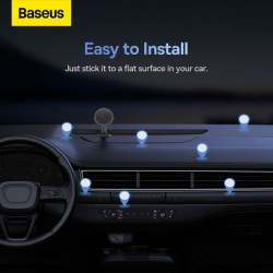 Baseus Car Dashboard Magnetic Stick-On Phone Mount Black - C01 - Black — Buy in Cyprus with Fast Delivery